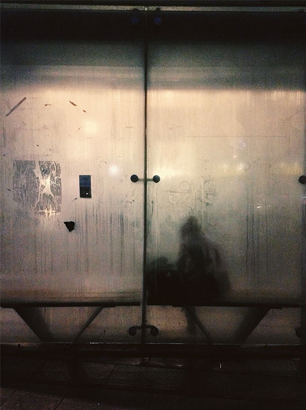 This french artist captures people waiting at bus stops