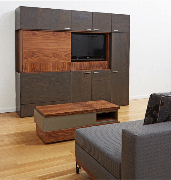 Think Fabricate's Kinetic Collection provides a great solution for clutter-free, flexible settings