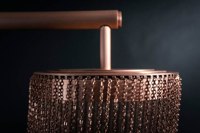 Larose Guyon's new lighting fixtures collection and Les Ateliers Guyon's new hanging chair 