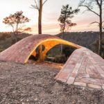 Exterior of the tile vault in Valldaura, Barcelona