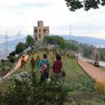 View on top of the Sports Hall's shell, Barcelona