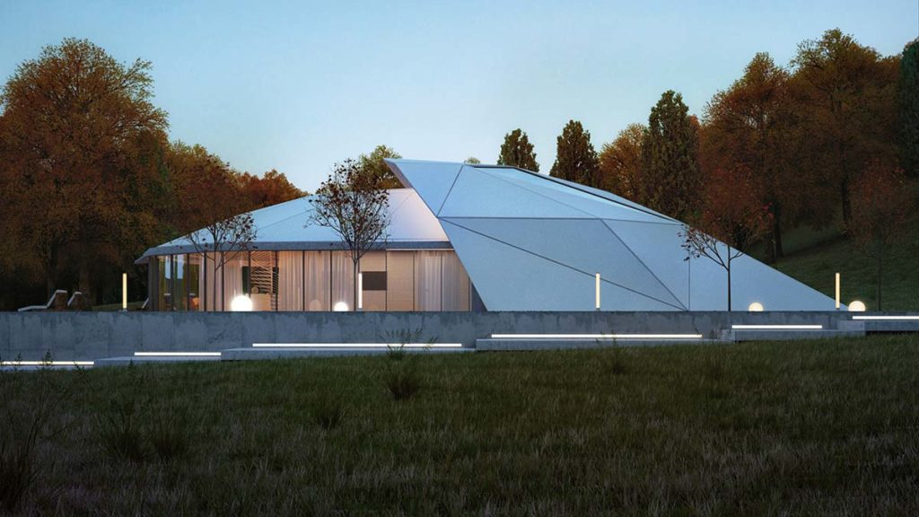 The Shell House with the dynamic facade by Lenz Architects