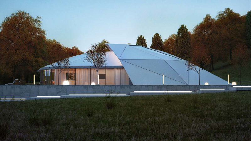 The Shell House with the dynamic facade by Lenz Architects