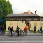 Artist Ian Strange covers historical building in over 600 sq metres of gold wallpaper