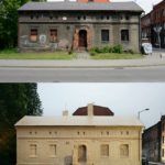 Artist Ian Strange covers historical building in over 600 sq metres of gold wallpaper