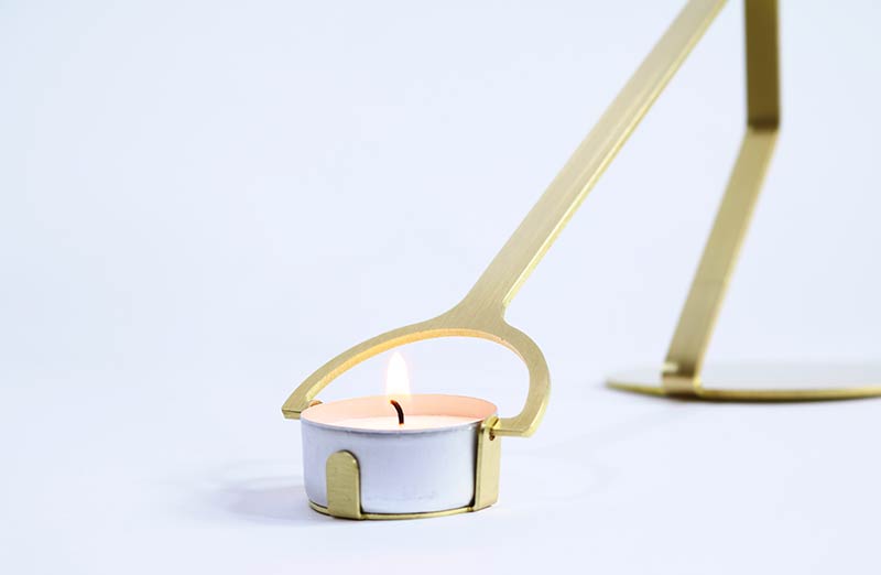 Rising Balance candleholder by Laura Bin