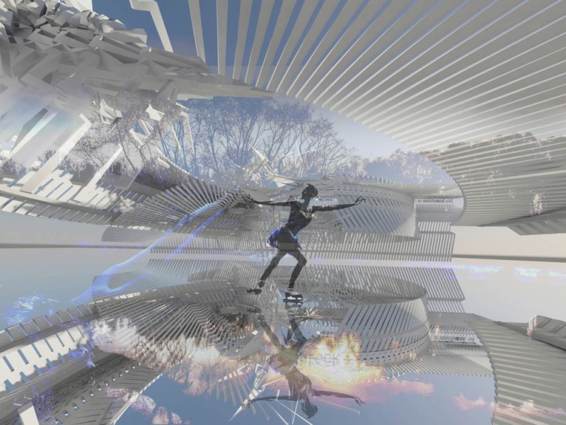 Photovoltaic Ice Skating Rink by Margot Krasojević Architects