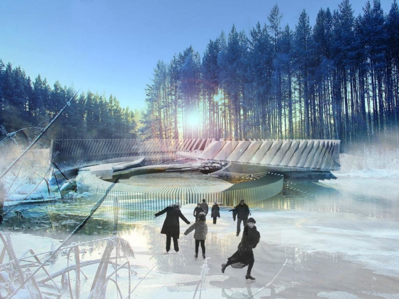 Photovoltaic Ice Skating Rink by Margot Krasojević Architects