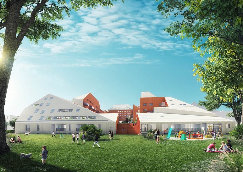 Ilot Queyries, a pilot project by MVRDV in Bordeaux updates the European city with intimacy, liveliness, light and an adapted scale