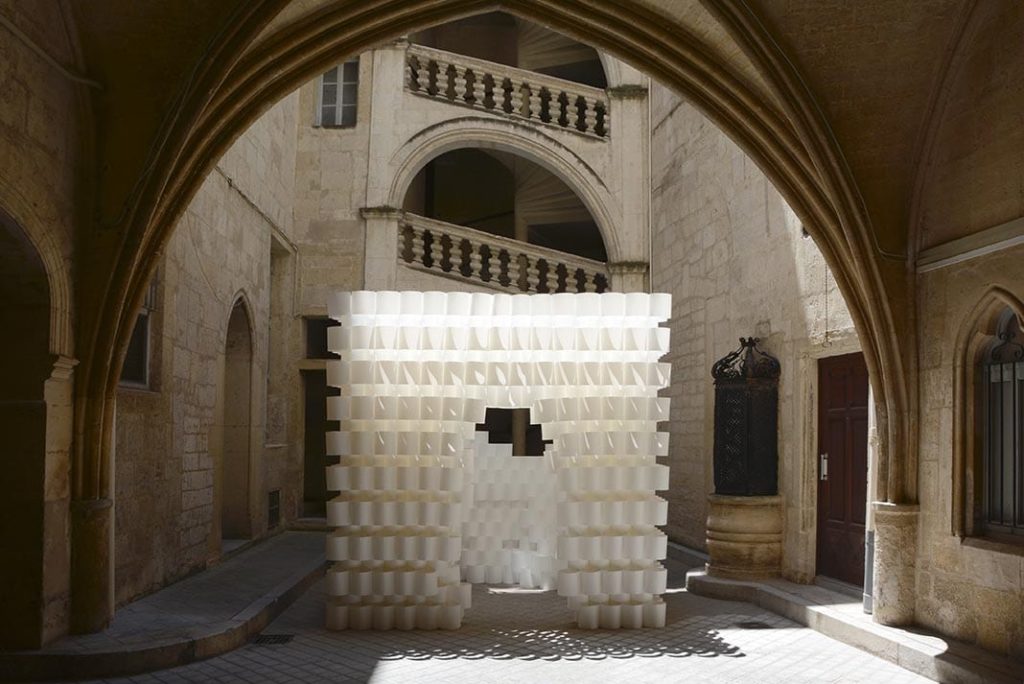 Paper Cloud, by Studio 3A, elaborates a space of illusion and delusion