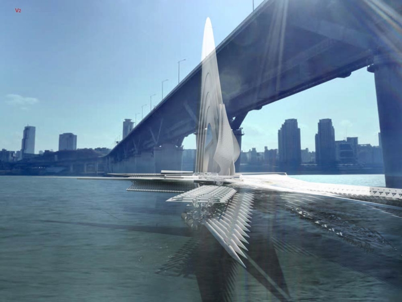 Revolving Sail Bridge by Margot Krasojević Architects