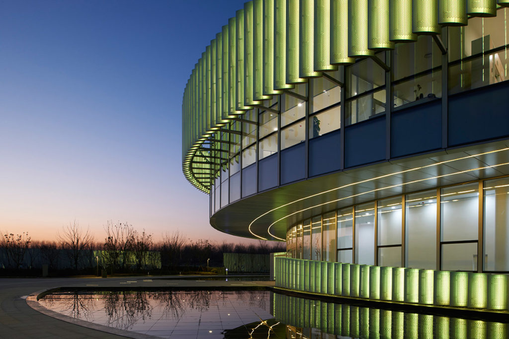 Exhibition Center of Zhengzhou Linkong Biopharmaceutical Park by WSP ARCHITECTS