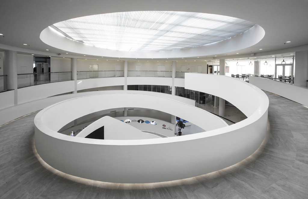 Exhibition Center of Zhengzhou Linkong Biopharmaceutical Park by WSP ARCHITECTS