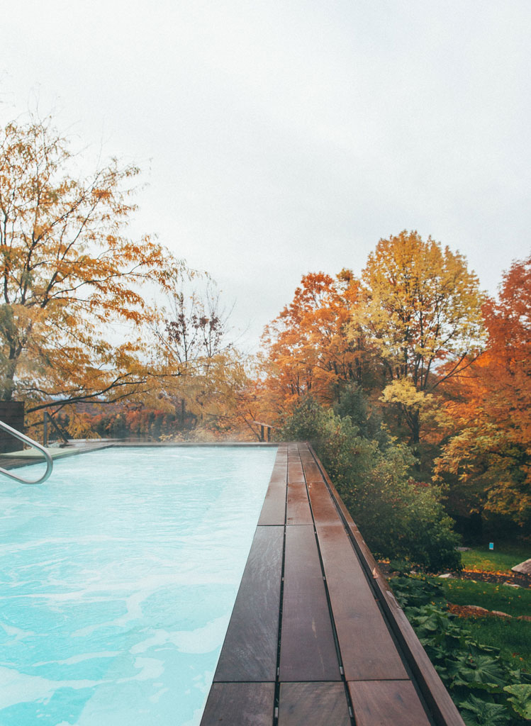 The Pavillon Ouest: a New Relaxation Space at BALNEA spa + réserve thermale Bromont, Canada
