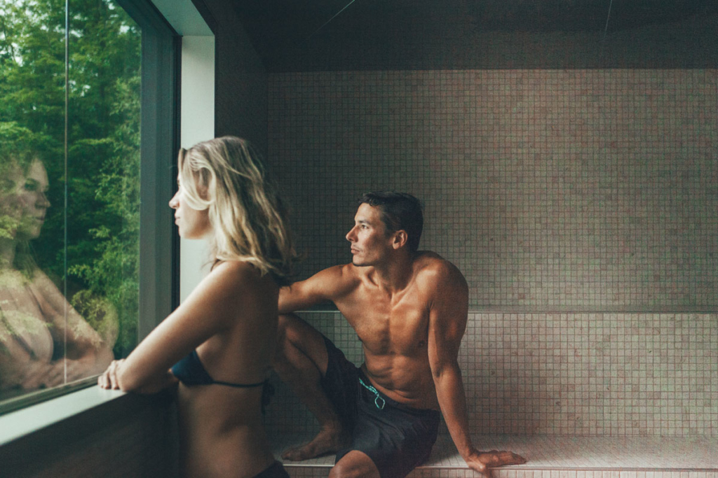 The Pavillon Ouest: a New Relaxation Space at BALNEA spa + réserve thermale Bromont, Canada