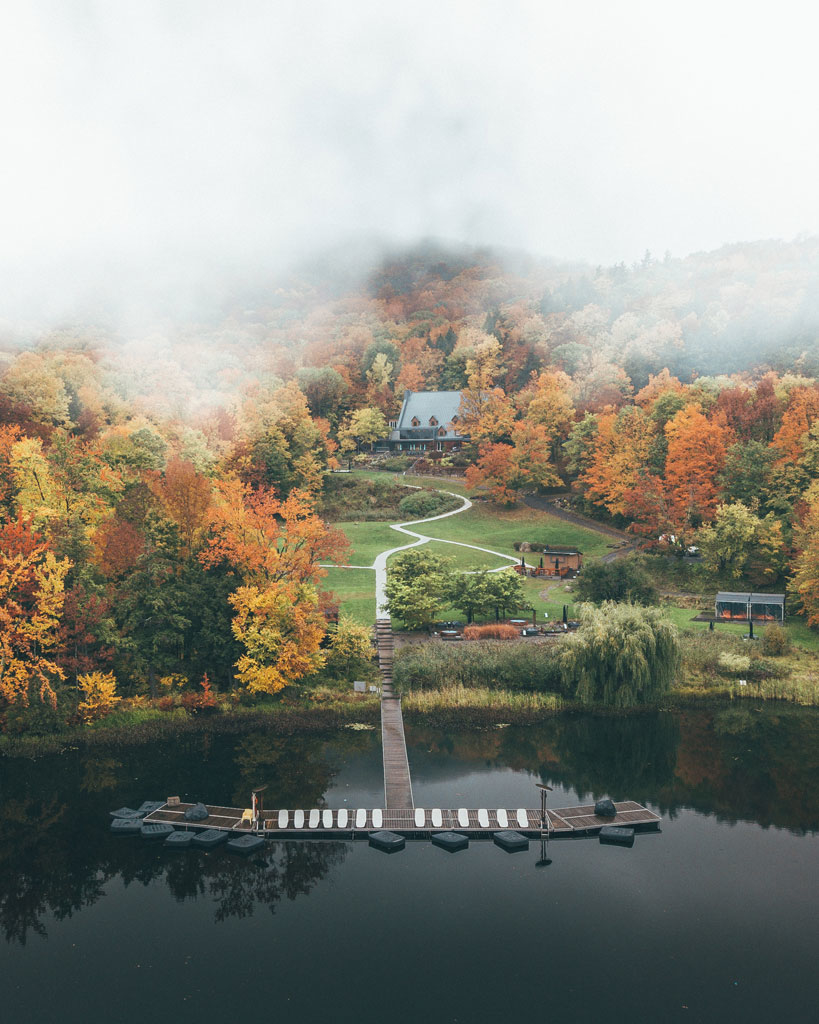 The Pavillon Ouest: a New Relaxation Space at BALNEA spa + réserve thermale Bromont, Canada