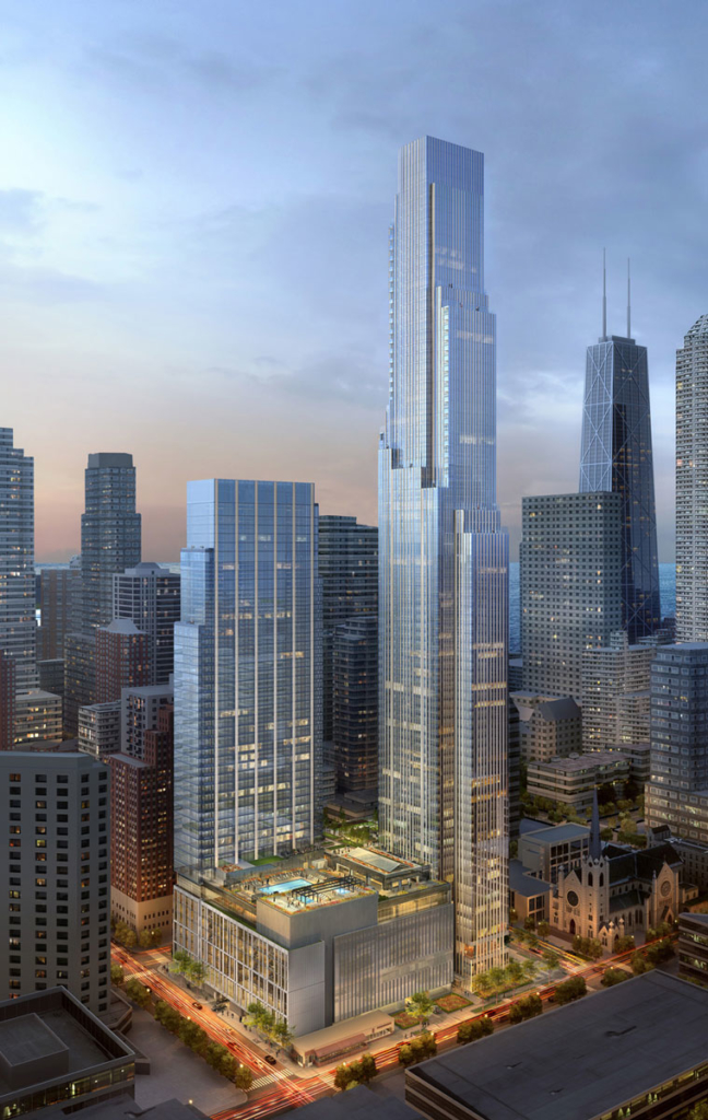 One Chicago Overall Aerial Looking Northeast