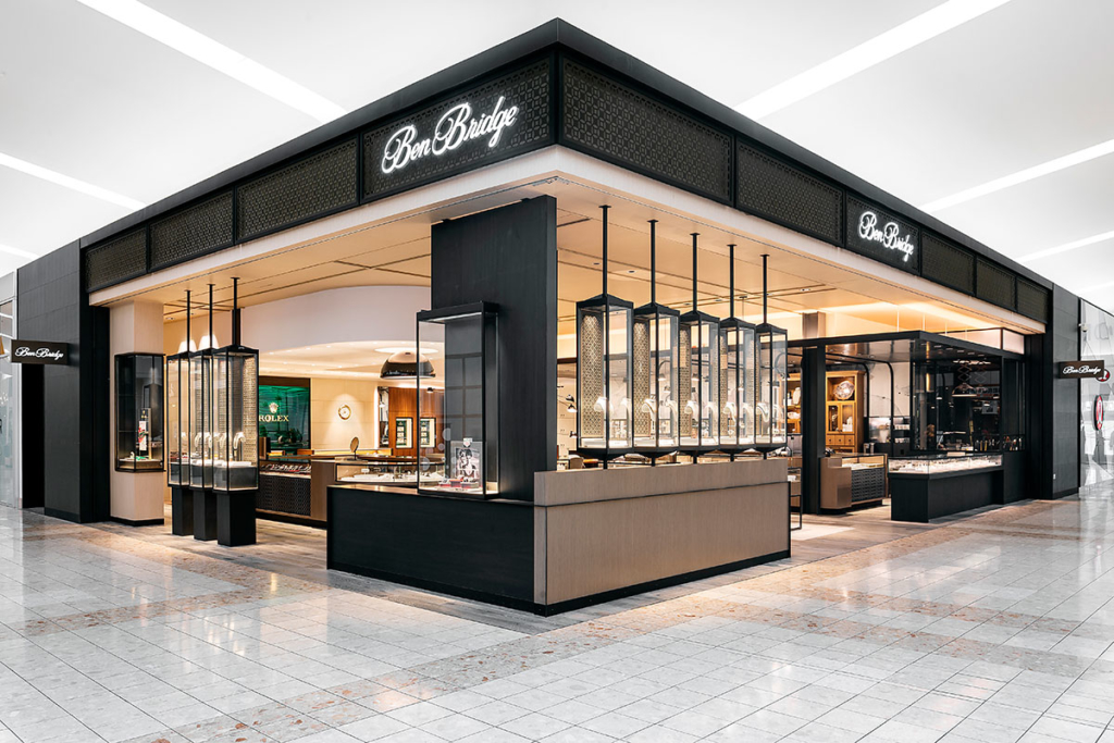 Corner view of the new prototype design - Ben Bridge Jewelers, Seattle