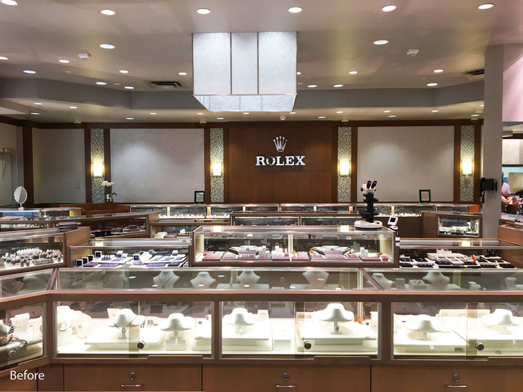 Existing Sales Counter (before) - Ben Bridge Jewelers, Seattle