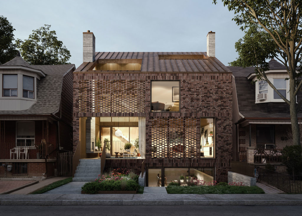 Front elevation of the Triple Duplex by Batay-Csorba Architects