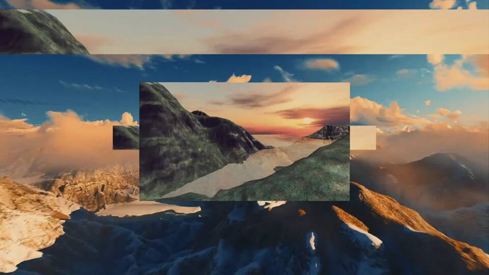 Server Room - a collage of real and digitized landscapes
