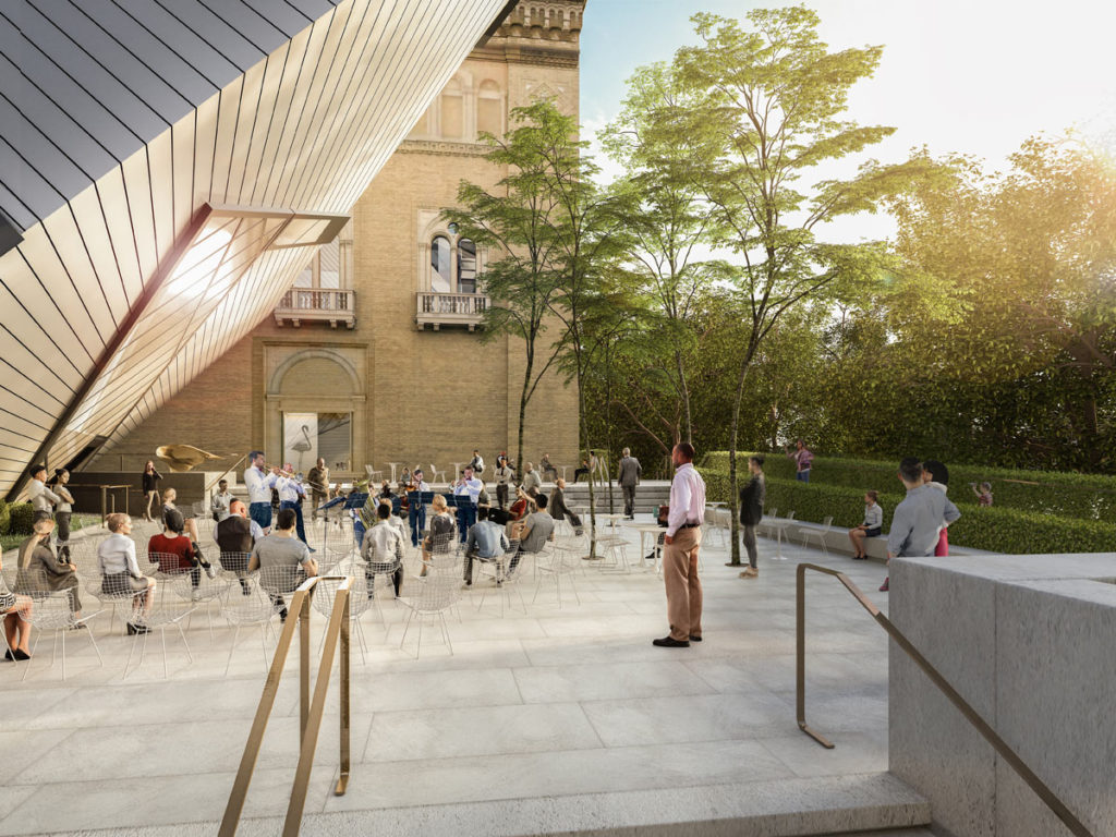 Helga and Mike Schmidt Performance Terrace rendered view south