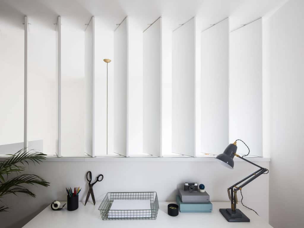 Study with open louvers