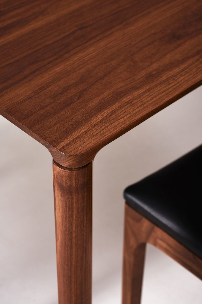  T113 table & C205 chairs shown in American Black Walnut 