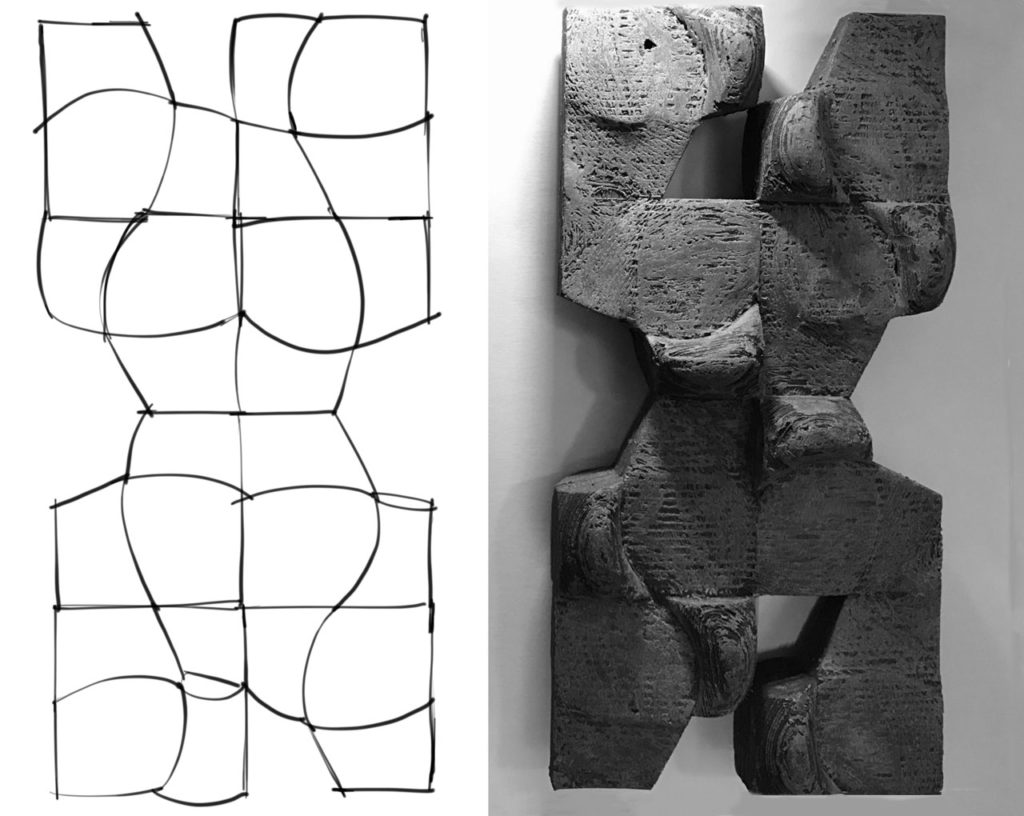 teyaochihuani (mexican warrior), sketch and model 