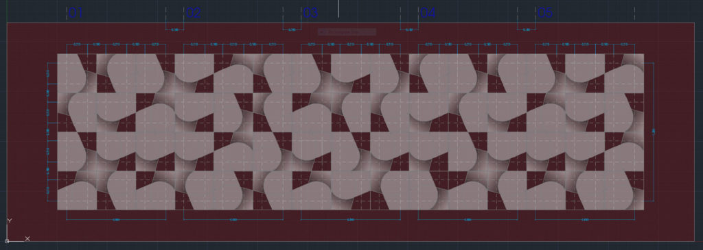 Chaos and order drawing, for concrete sculpture