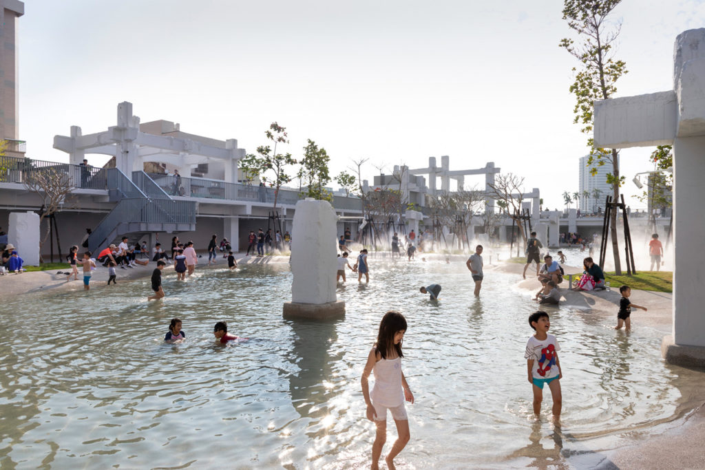 Tainan Spring transforms a former city-centre shopping mall into an urban lagoon 