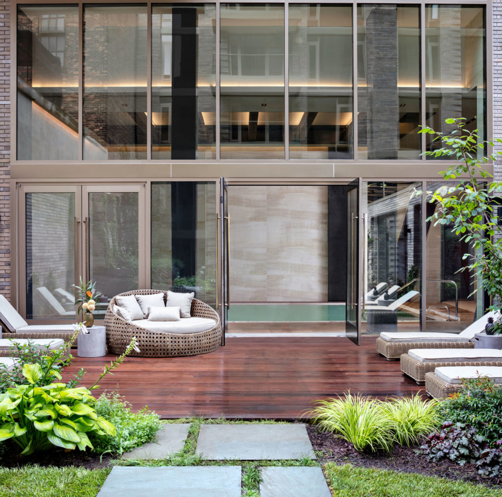 Landscaped courtyard