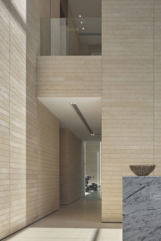 Corridor from reception area to gym