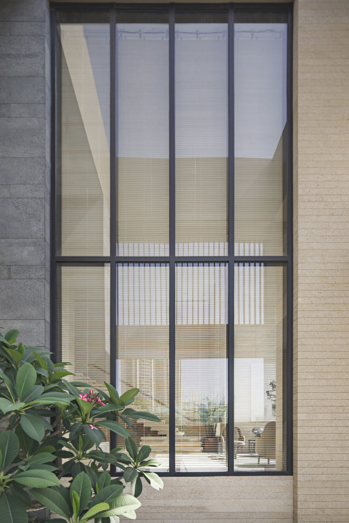 Curtain wall outside reception area