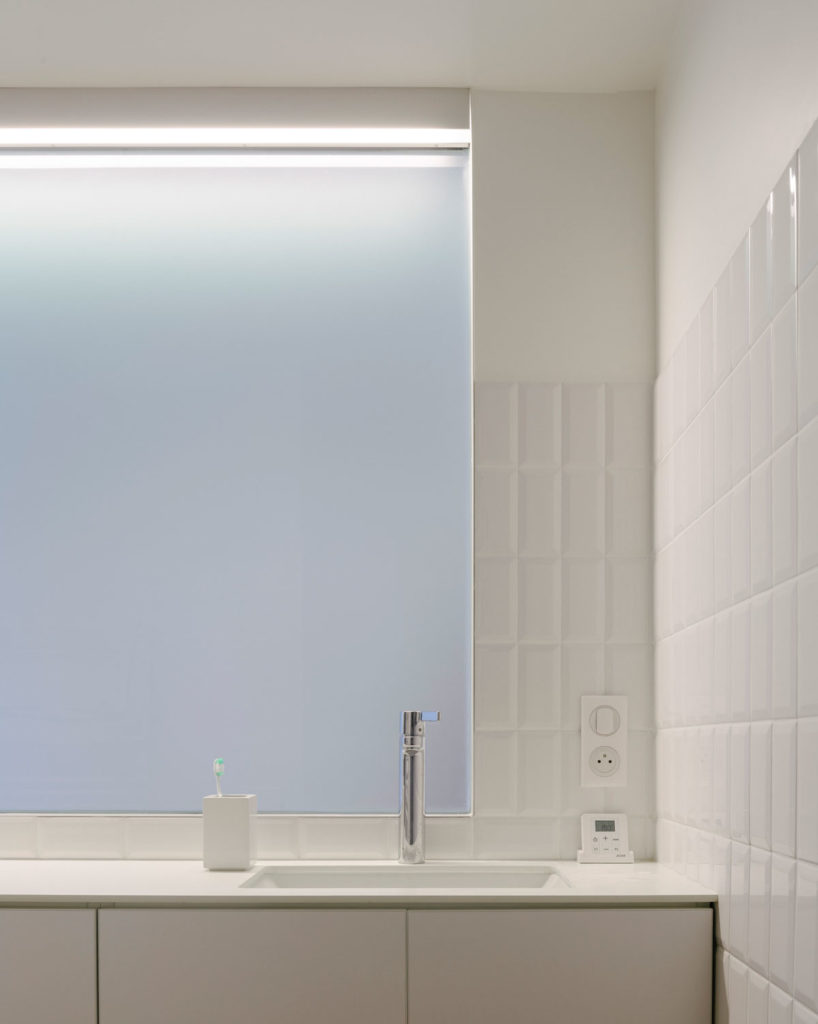 Between two bathrooms