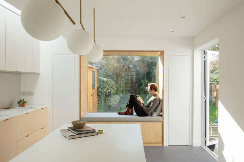 The Nook House - a window seat and subterranean wine cellar extension to a family home in London
