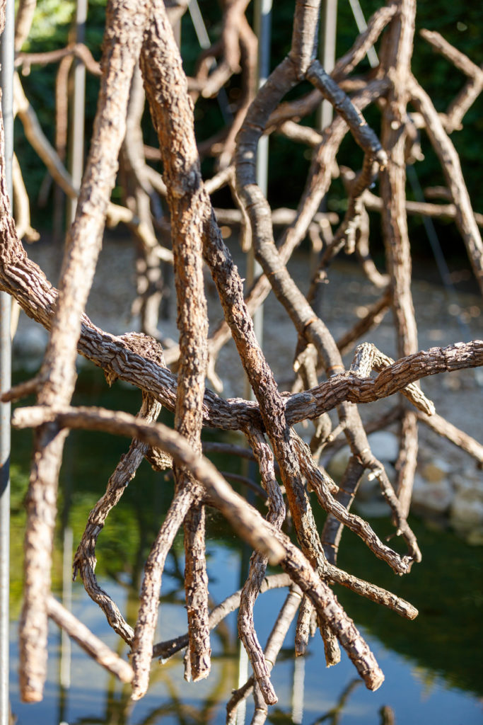 Paysage de Feu, Vazio S/A’s installation made with trees from the Cerrado