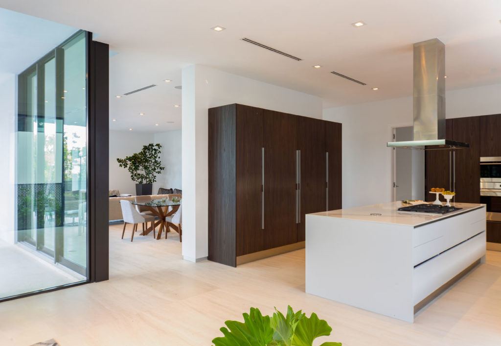 View towards the kitchen and the dining room