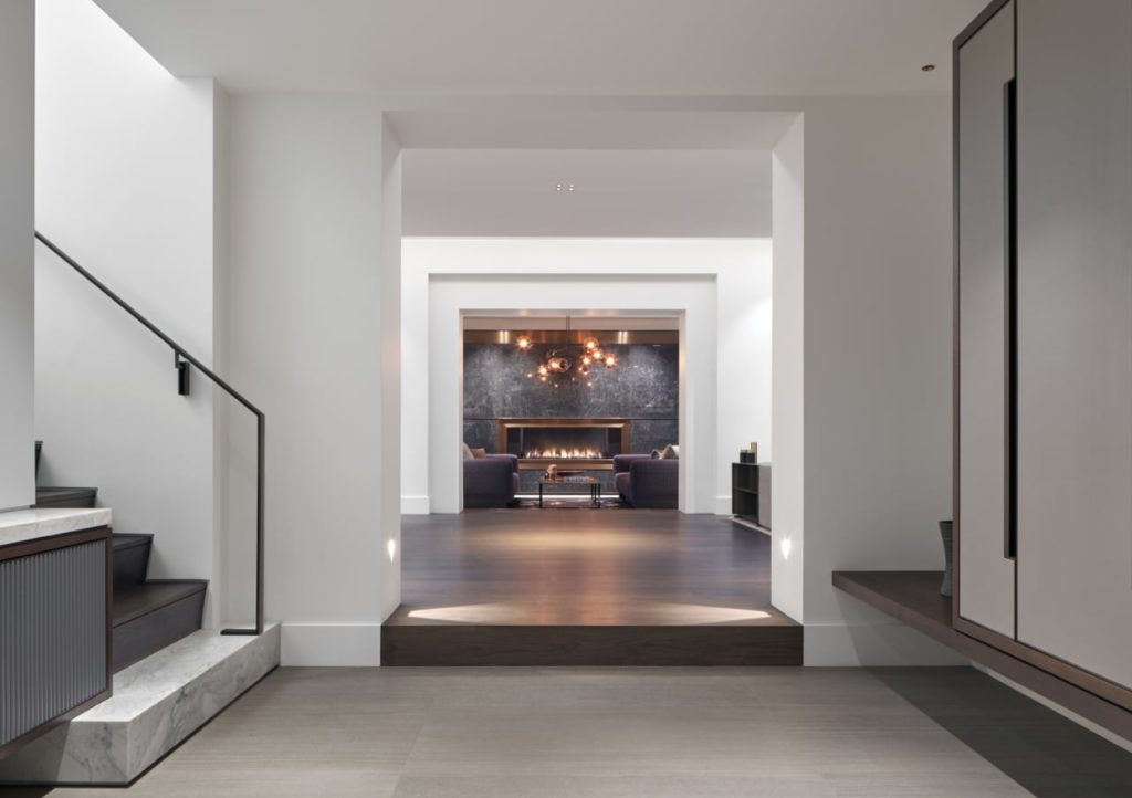 Entry hall leading to the den