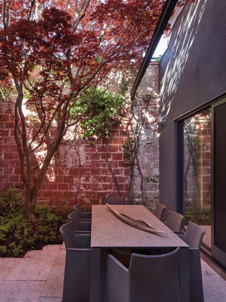 Ivy-clad landscaped courtyards