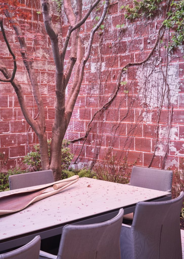 Ivy-clad landscaped courtyards