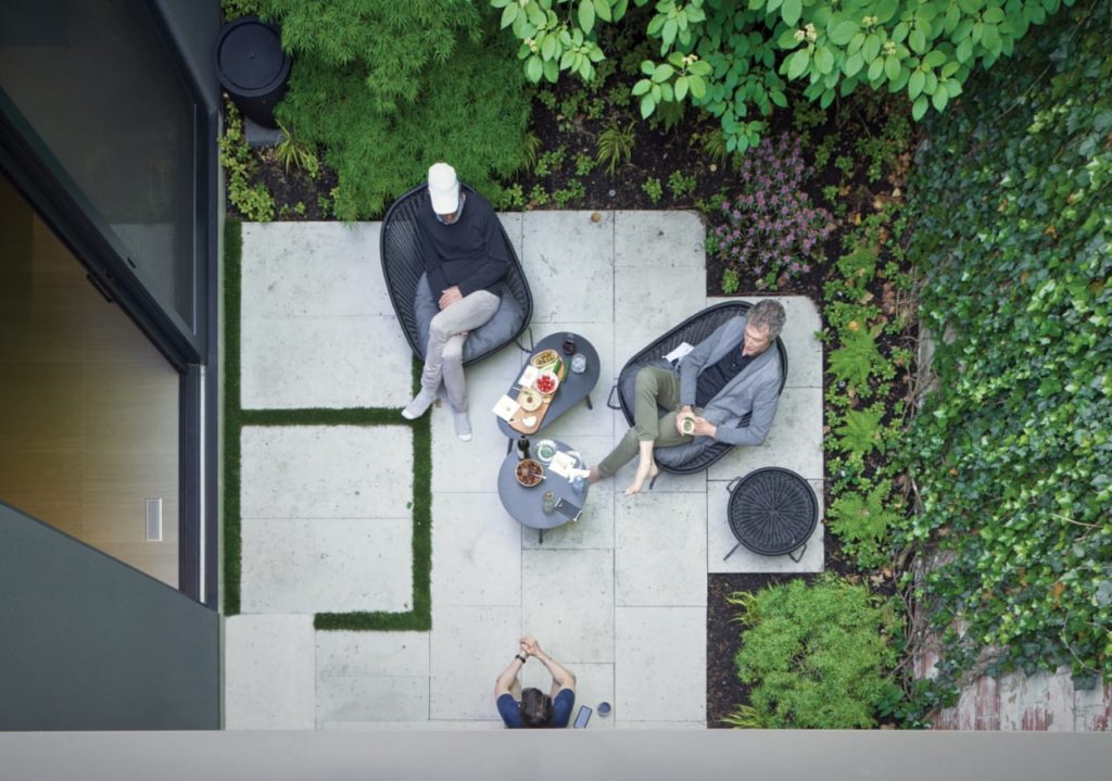 Ivy-clad landscaped courtyards