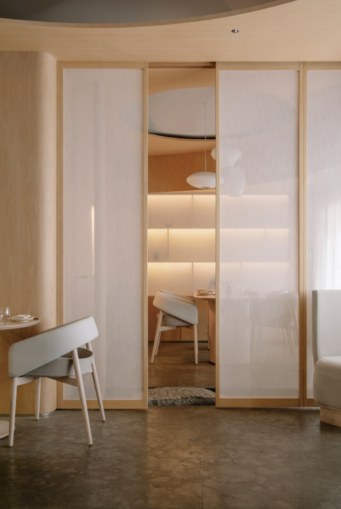 Semitransparent partition