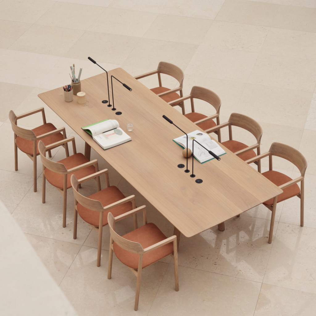 Foster + Partners has launched a new range of chairs to complement its existing OVO furniture collection for Benchmark