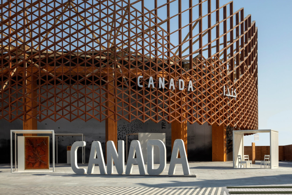 TRACES art installation situated on the Canada Pavilion site at Expo 2020 Duba