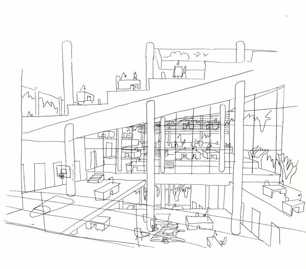 An early sketch of the Villa VPRO