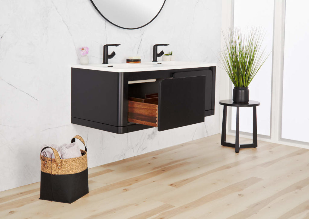 Bauhaus Vanity 48" Wall Mount, Black Matte