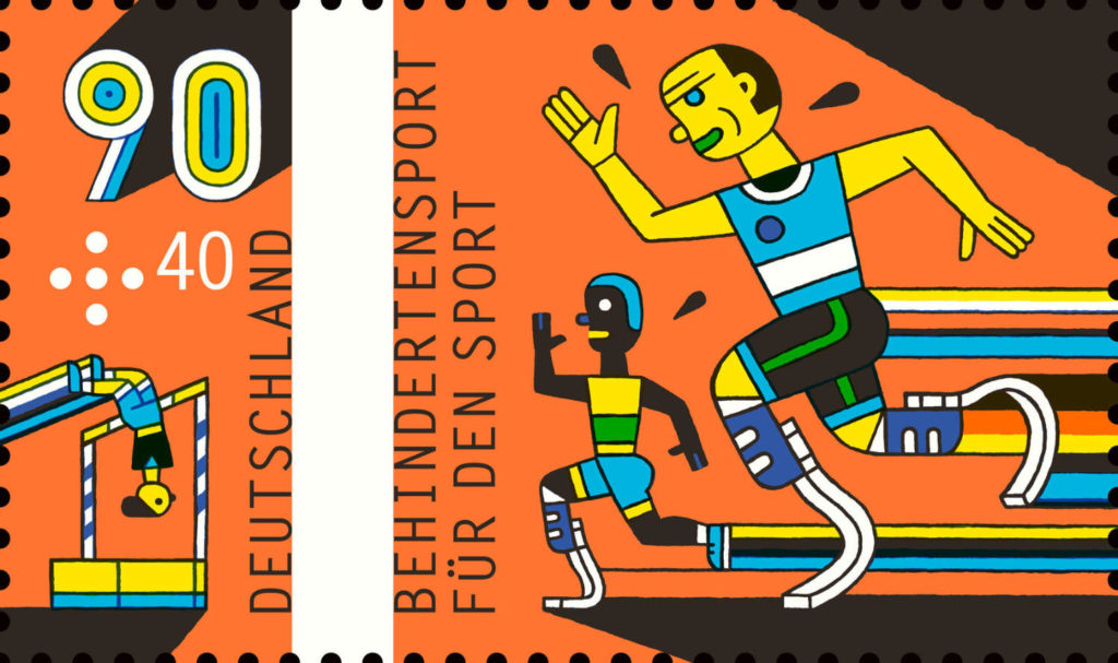Stamps from the annual series on sports, created by Henning Wagenbreth