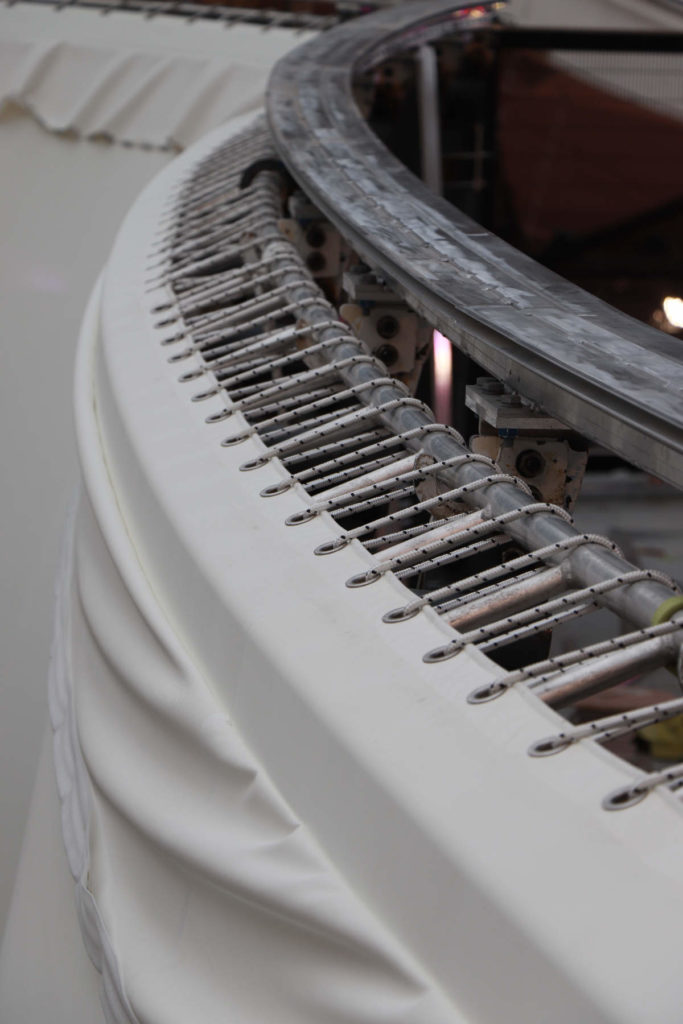 Biodôme - Central core, membrane tensioning system