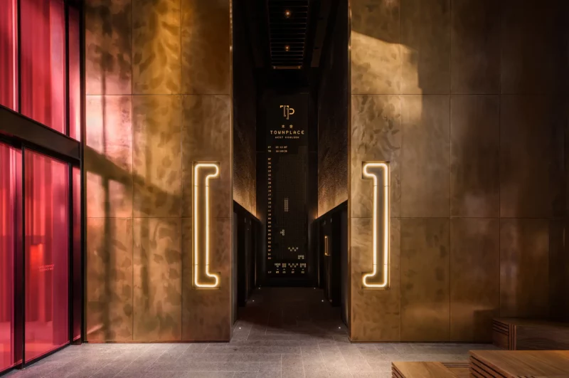The lobby at Townplace West Kowloon by LAAB